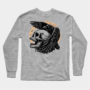 Raven and Skull Long Sleeve T-Shirt